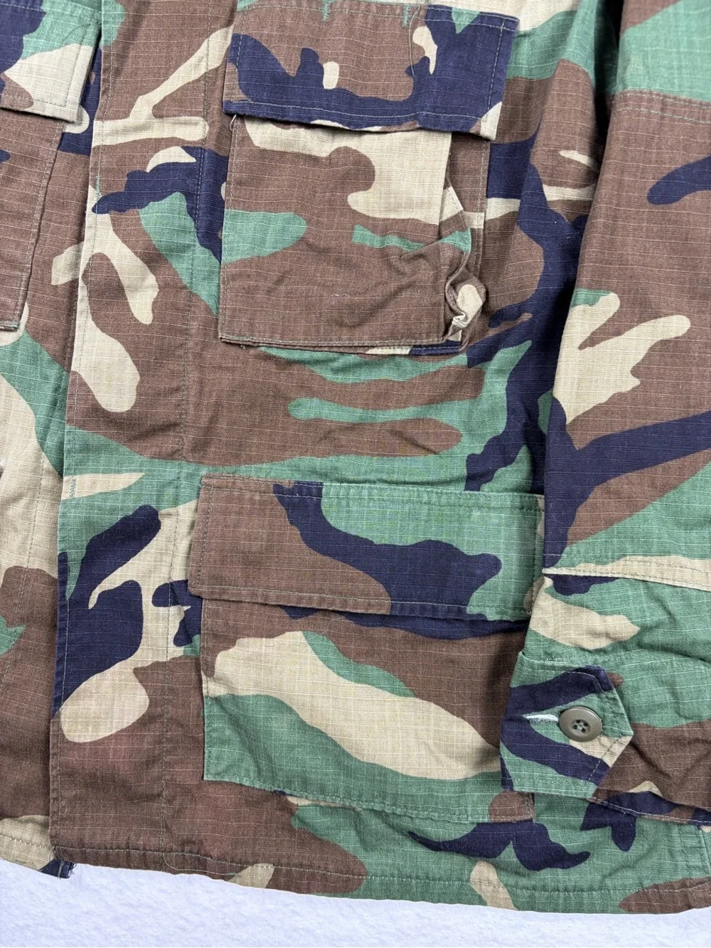U.S. Army Woodland Camo Field Jacket - Green, Brown, Black, Tan‎